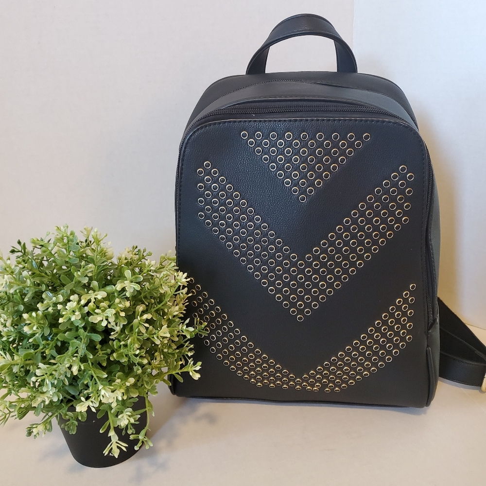 Black backpack purse